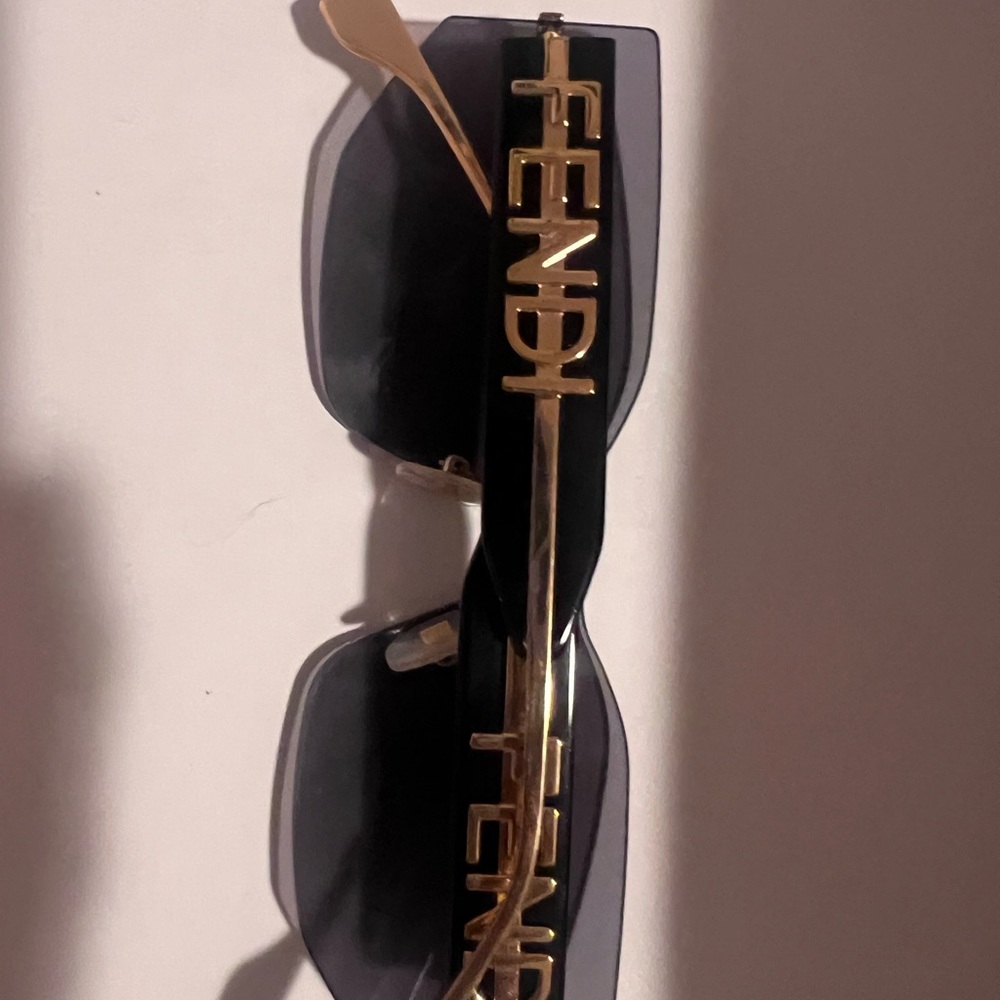 Fendi Black and Gold Sunglasses